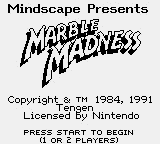 Marble Madness Title Screen